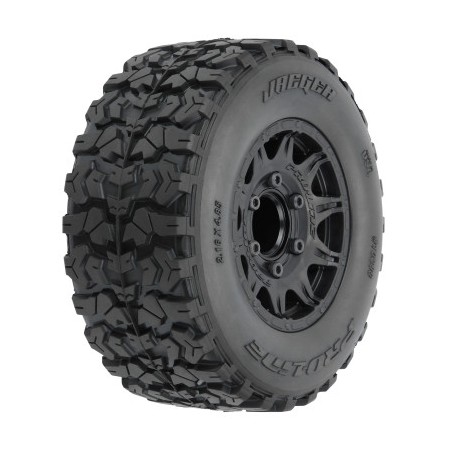 1-10 Jaeger HP BELTED F-R 2.8" MT Tires MTD 12mm-14mm Black Raid (2)