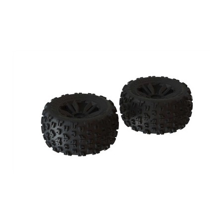 1-8 dBoots Copperhead2 MT Front-Rear 3.8 Pre-Mounted Tires 17mm Hex Black (2)
