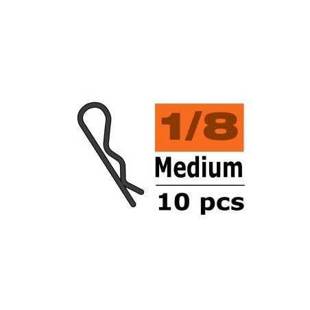 Revtec - Body Clips - 45° Bent - Medium - Black - 10 pcs