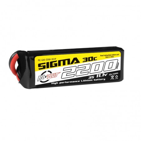 RC PLUS LI-PO BATTERYPACK SIGMA 30C 2200 MAH 11.1V XT-60