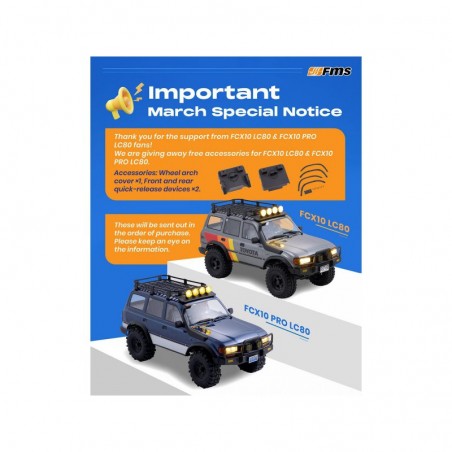 Kit de atualização para LC80 FCX10 e FCX10 pro