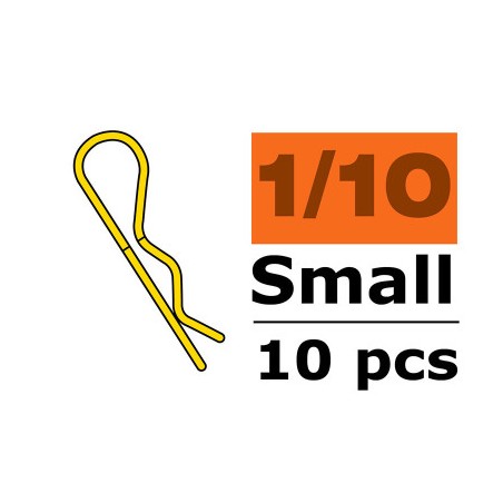 Revtec - Body Clips - 45° Bent - Small - Gold - 10 pcs