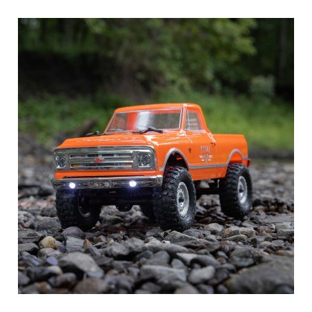 1-24 SCX24 1967 Chevrolet C10 4X4 RTR Brushed Rock Crawler (Battery & Charger Included) Orange