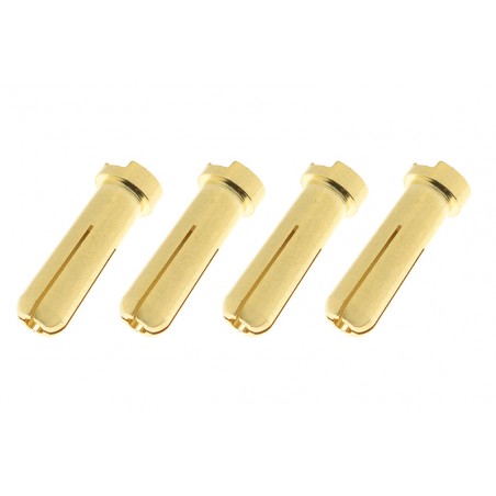 Connector 5.0mm Gold Plated 90 Deg Male 4 Pcs