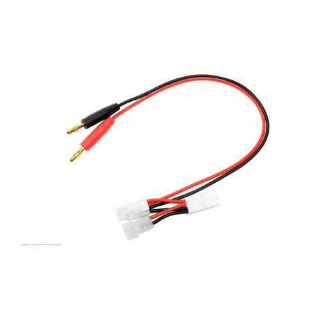 Revtec - Charge Lead - Universal 3in1 - Tamiya Plug Tamiya Socket AMP - 16 AWG Silicone Wire - 1 pc