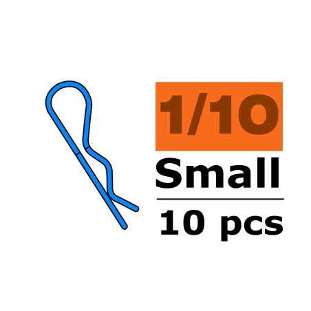 Revtec - Body Clips - 45° Bent - Small - Blue - 10 pcs