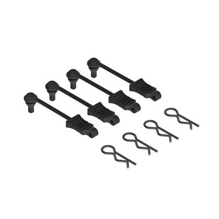 Body Clip Retainer 1-10 Scale Black (4)