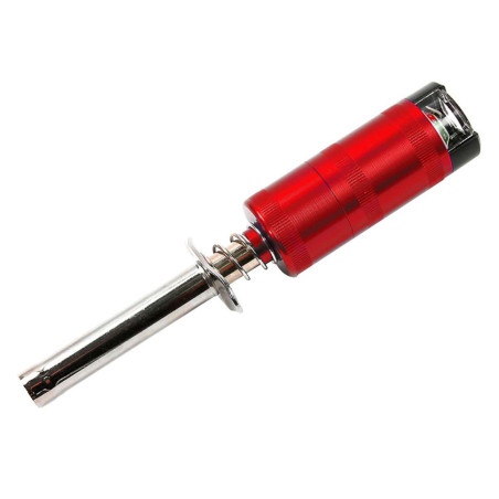 Glow Starter com medidor, tamanho SC, anodizado vermelho.