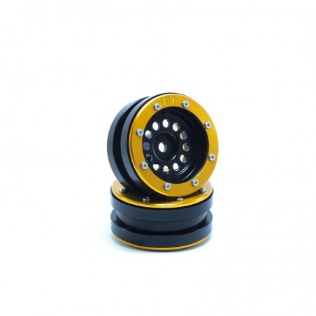 BEADLOCK WHEELS PT-BULLET BLACK/GOLD 1.9