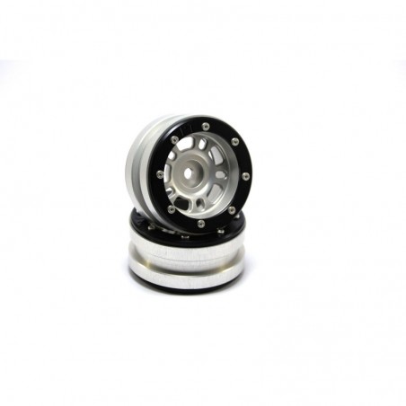 BEADLOCK WHEELS PT- DISTRACTOR SILVER/BLACK 1.9 (2 PCS)