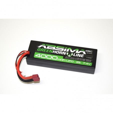 LIPO STICK PACK 7.4V-45C 4000 HARDCASE (T-PLUG)
