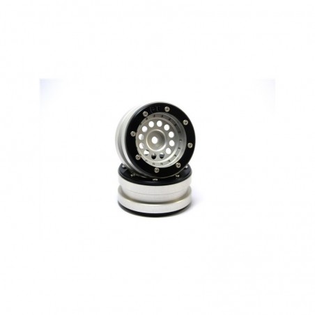 BEADLOCK WHEELS PT-BULLET SILVER/BLACK 1.9 (2 PCS)