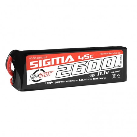 RC PLUS - LI-PO BATTERYPACK SIGMA 45C 2600 MAH 3S1P 11.1V