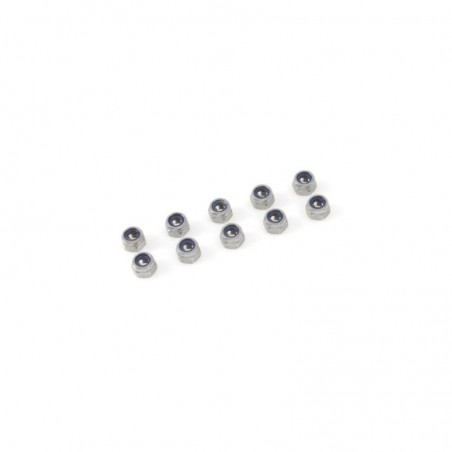 HEXAGON NYLSTOP NUT - M3 - INOX - 10 PCS