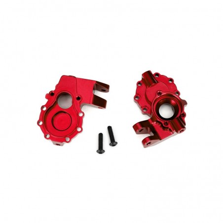Portal housings, outer, 6061-T6 ALUM (red-anod) (2) 2.5x10