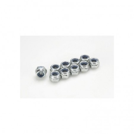 NYLSTOP NUT, M4, GALVANIZED STEEL (10PCS)