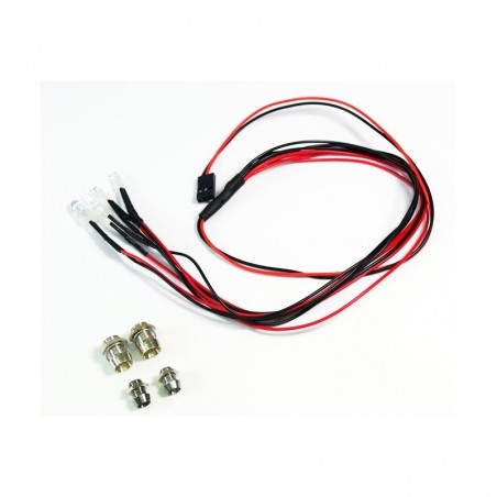 LED SET WHITE/RED WITH ALUMINUM HOLDER