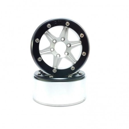 BEADLOCK WHEELS PT-SIXSTAR SILVER/BLACK 1.9