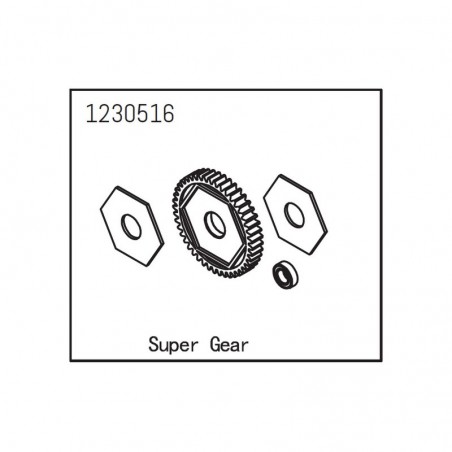 MAIN GEAR 45T WITH SLIPPER PADS