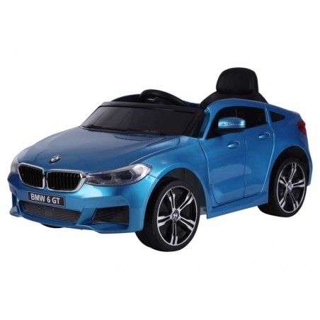 Carro eletrico para crianças BMW 6 GT 12v, módulo de música, banco de couro, pneus de borracha EVA