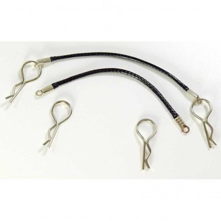 BODY CLIPS 1:10 WITH ROPE, BLACK (80MM)