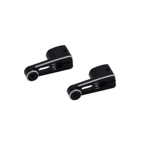 SERVO HORN ALUMINIO 24T AXIAL SCX24 SERVO ORIGINAL NEGRO (1U)