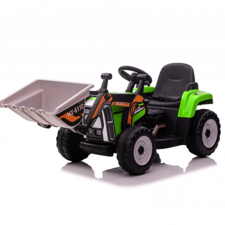 Tractor eléctrico con pala, para niños de 12v
