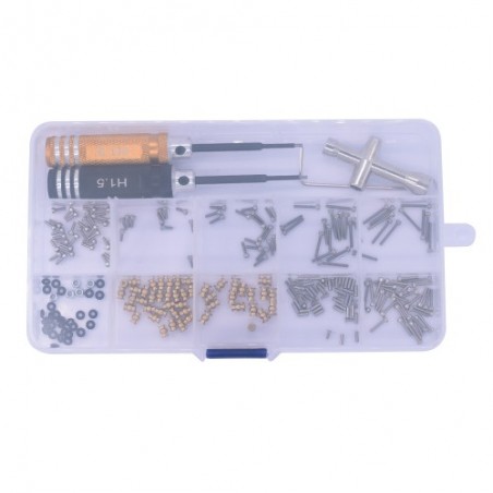 KIT DE PARAFUSOS SCX24 (220U.) + FERRAMENTAS