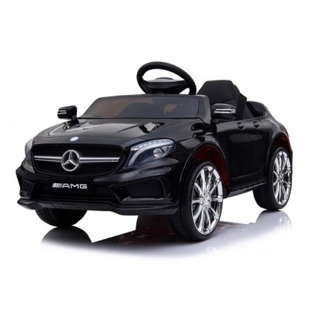 Carro eletrico para crianças Mercedes GLA 45 12v, assento de couro, pneus de borracha EVA ,comando parental