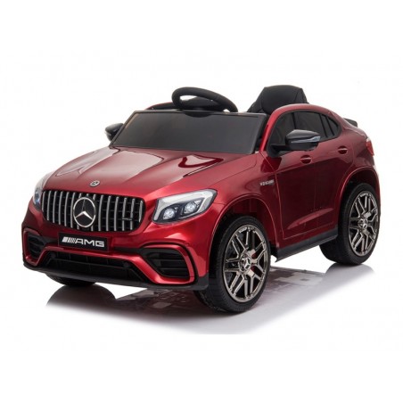 Carro eletrico para crianças Mercedes Benz GLC63 S 12v, módulo de música, banco de couro, pneus de borracha EVA