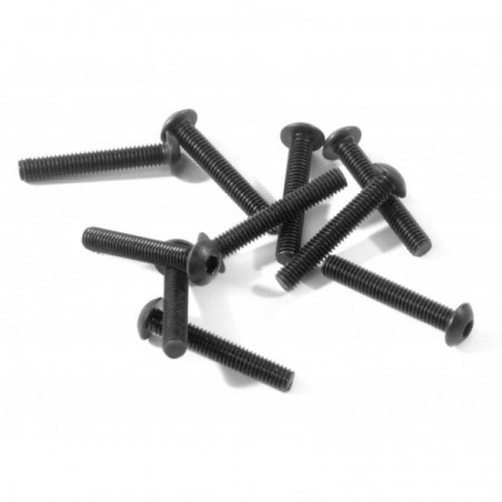 BUTTON HEAD SCREW M3X18MM (HEX SOCKET/10 PCS)