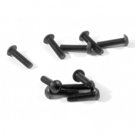 BUTTON HEAD SCREW M3X12MM (HEX SOCKET/10 PCS)