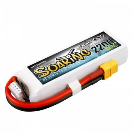 GENS ACE SOARING 2200 MAH 11.1V 30C 3S1P WITH XT60-GEA22003S30X6