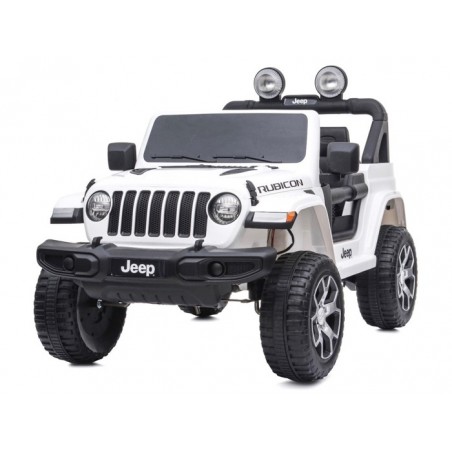 Jeep Wrangler Rubicon, 12 volts, assento de couro, pneus de borracha EVA