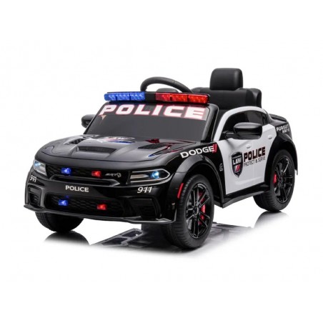 Carro eletrico para crianças Dodge Charger SRT Police, 12v em carro com RC e mais