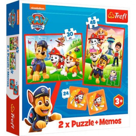 PUZZLE 2 EM 1 + MEMO - DOG TEAM IN ACTION