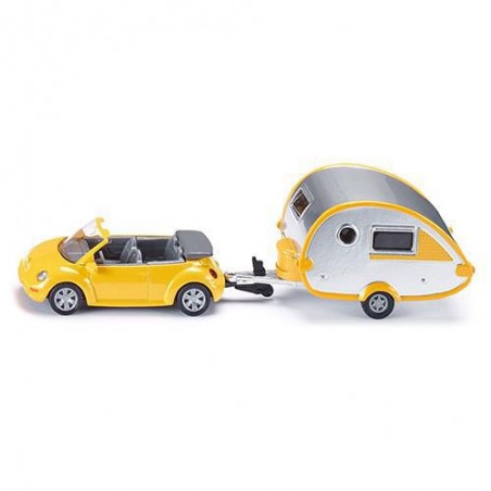 SIKU COCHE CON CARAVANA A REMOLQUE
