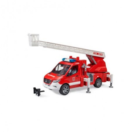 Bruder MB SPRINTER FIRE ENGINE COM ESCADA, BOMBA D'ÁGUA E LIGHT + S