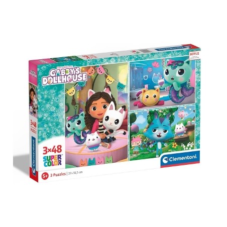PUZZLE 3X48 GABBY´S DOLLHOUSE