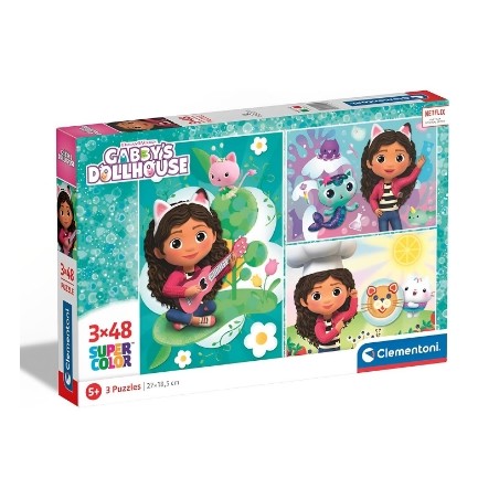 PUZZLE 3X48 GABBY´S DOLLHOUSE