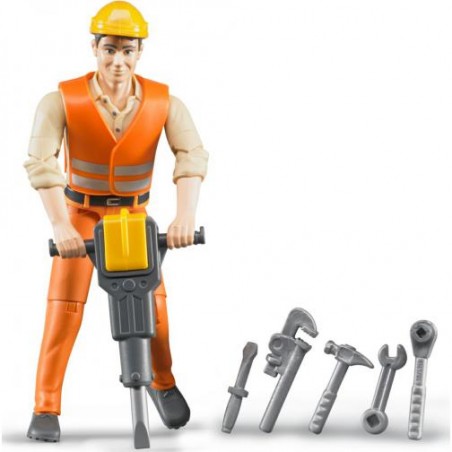 Bruder TRABALHADOR DA CONSTRUÇÃO COM ACESSÓRIOS