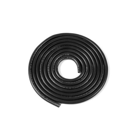 Silicone Wire Powerflex PRO+ Black 16AWG 643/0.05 OD3.0mm 1m