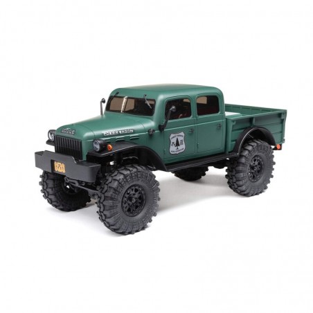 AXIAL SCX24 Dodge Power Wagon 1/24 4WD Rock Crawler Brushed RTR, Verde