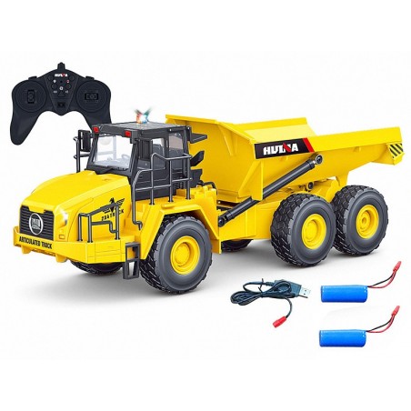 Huina 1553 VOLVO A60H Caminhão RC Articulado com Basculante Escala 1/16