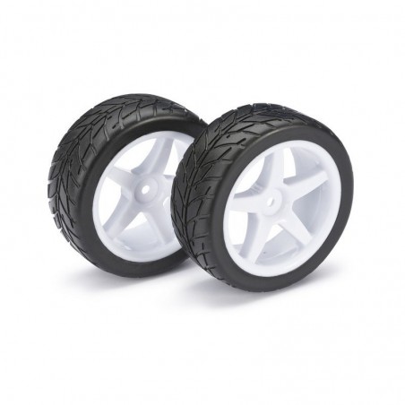 WHEEL SET BUGGY ""5-SPOKE / STREET"" FRONT WHITE 1:10 (2 PC