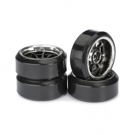 WHEEL SET DRIFT LP "" 9 SPOKE / PROFILE C"" BLACK/CHROME 1: