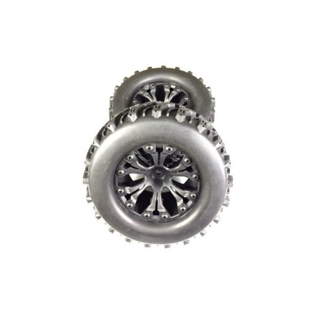 WHEEL SET MONSTER TRUCK OFF-ROAD BLACK 1:10 (2)