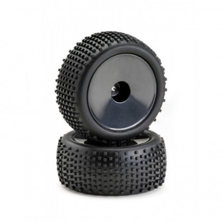 WHEEL SET BUGGY DISC "OFFROAD" REAR BLACK (2) 1:10