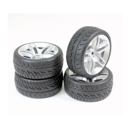 Wheel Set Onroad "10 Spoke / Profile" silver 1:10 (4)