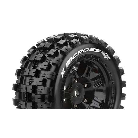 Louise RC MFT X-MCROSS ARRMA Kraton 8S Mounted Sport Black wheels Hex 24mm